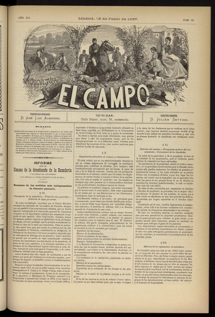 Miniatura de El Campo : agricultura, jardinería y sport del 16 de junio de 1887, nº 14