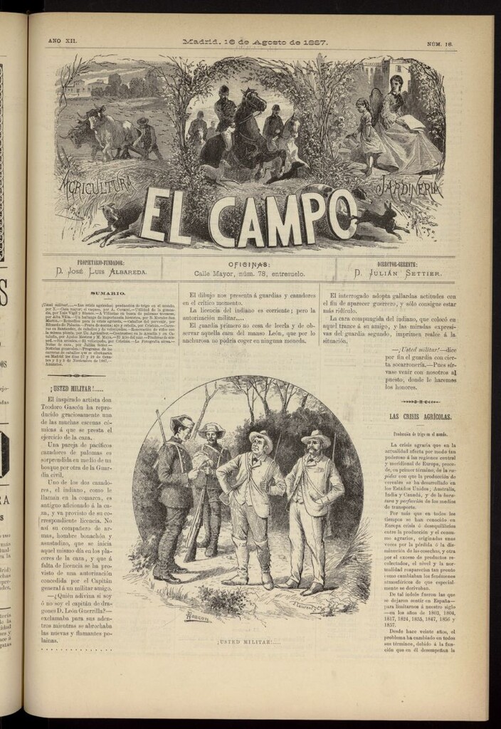Miniatura de El Campo : agricultura, jardinería y sport del 16 de agosto de 1887, nº 18