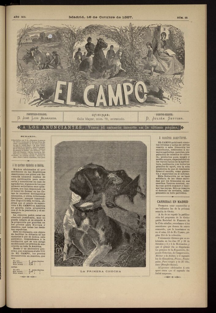 Miniatura de El Campo : agricultura, jardinería y sport del 16 de octubre de 1887, nº 22