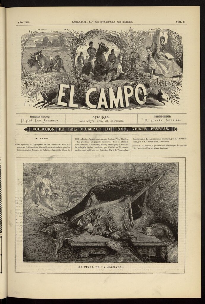 Miniatura de El Campo : agricultura, jardinería y sport del 1 de febrero de 1888, nº 3