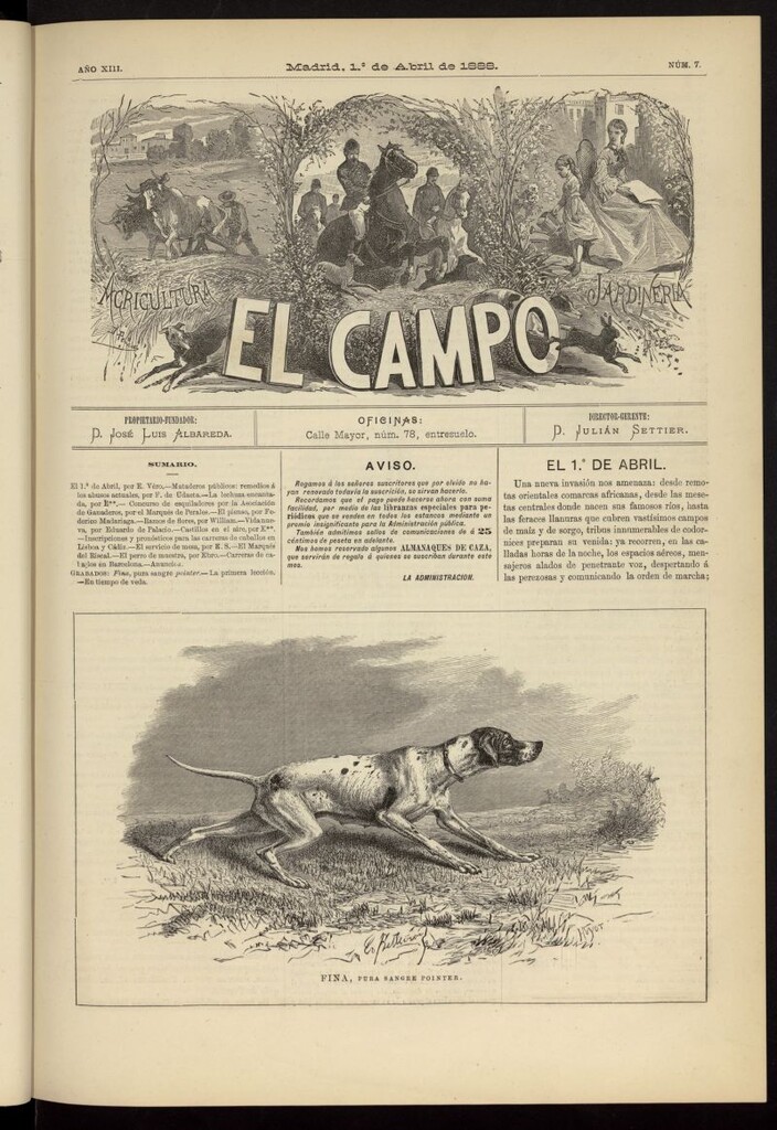 Miniatura de El Campo : agricultura, jardinería y sport del 1 de abril de 1888, nº 7