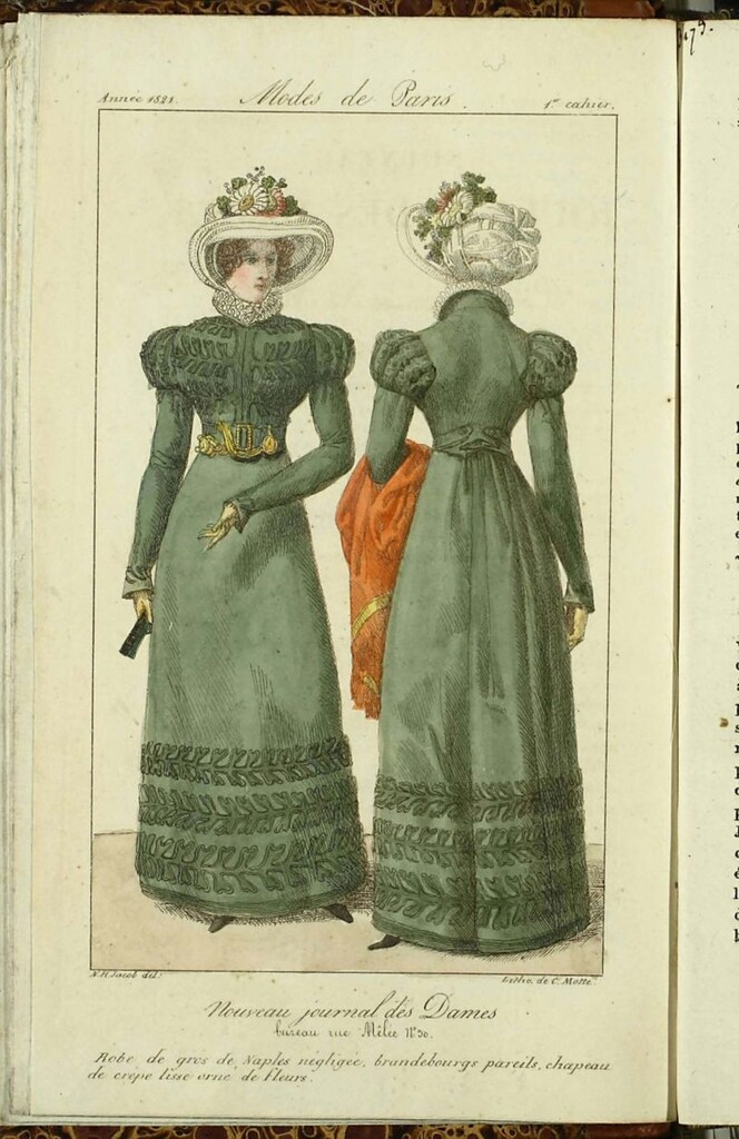 Miniatura de Nouveau Journal des Dames del 10 de Julio de 1821
