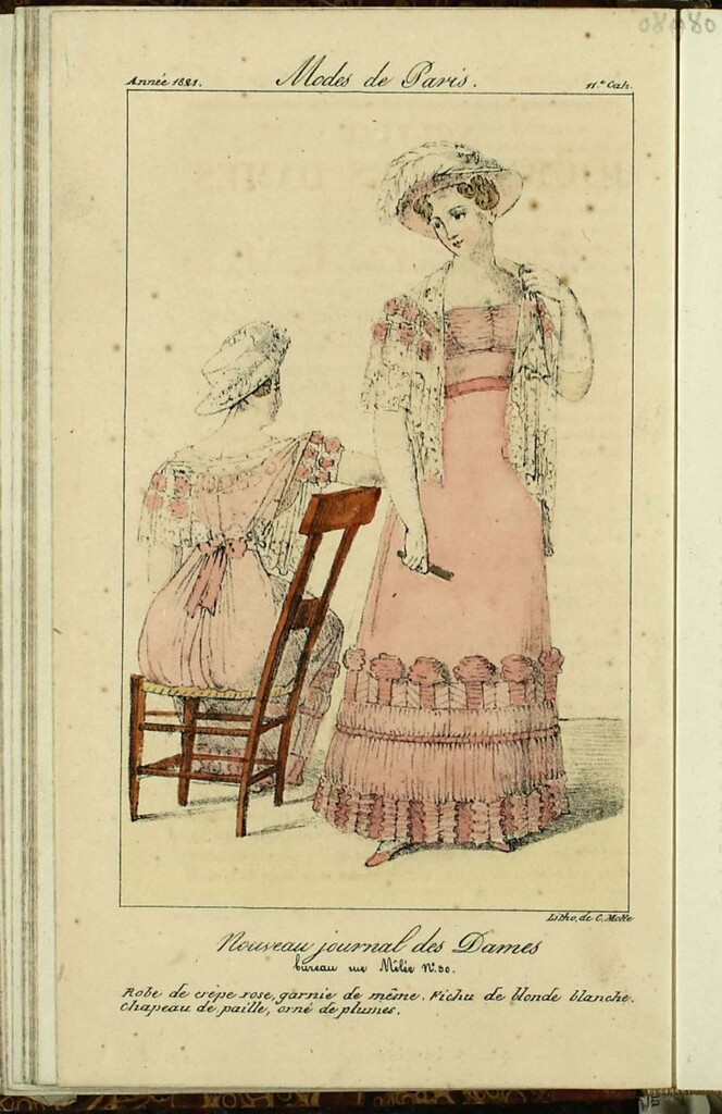 Miniatura de Nouveau Journal des Dames del 20 de Agosto de 1821