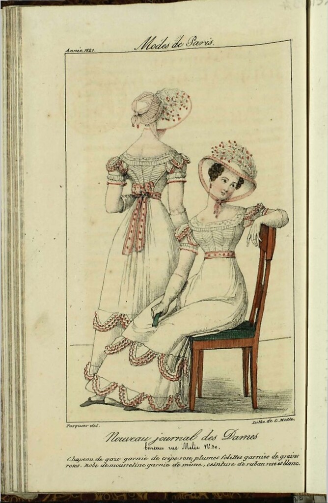 Miniatura de Nouveau Journal des Dames del 5 de Septiembre de 1821