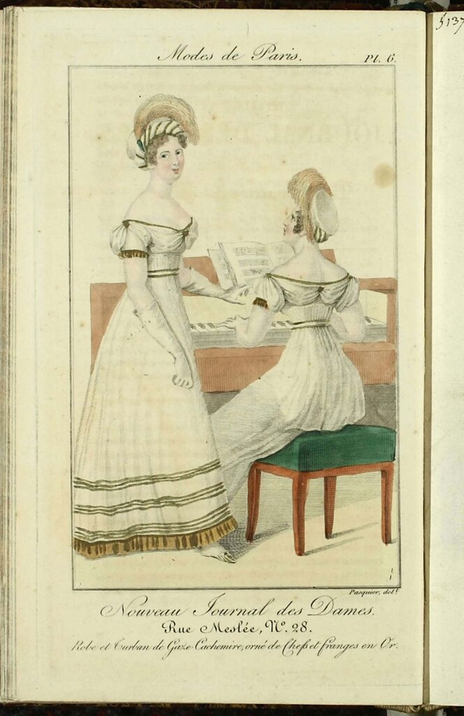 Miniatura de Nouveau Journal des Dames del 5 de Noviembre de 1821