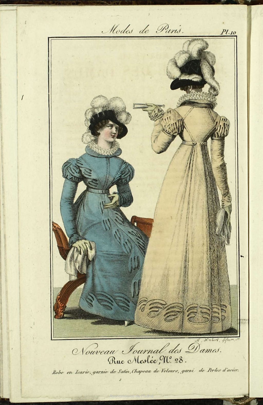 Miniatura de Nouveau Journal des Dames del 20 de Noviembre de 1821