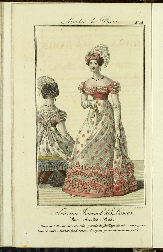 Miniatura de Nouveau Journal des Dames del 15 de Diciembre de 1821