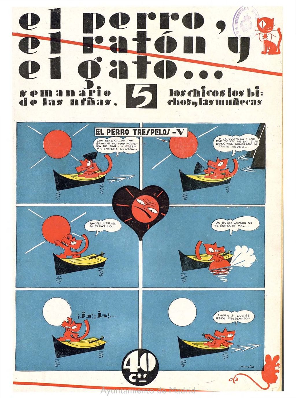 Miniatura de El perro, el ratón y el gato. Nº5. 28 de junio de 1930
