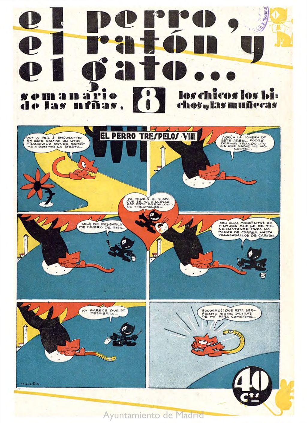 Miniatura de El perro, el ratón y el gato. Nº8. 19 de julio de 1930