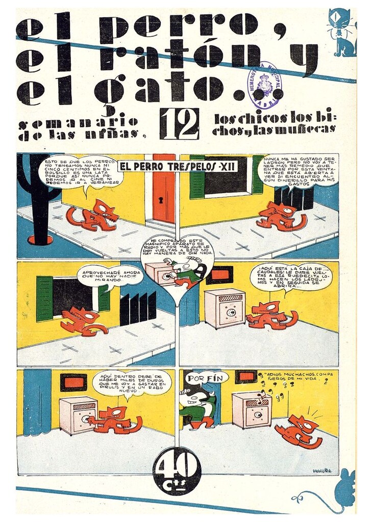 Miniatura de El perro, el ratón y el gato. Nº12. 16 de agosto de 1930