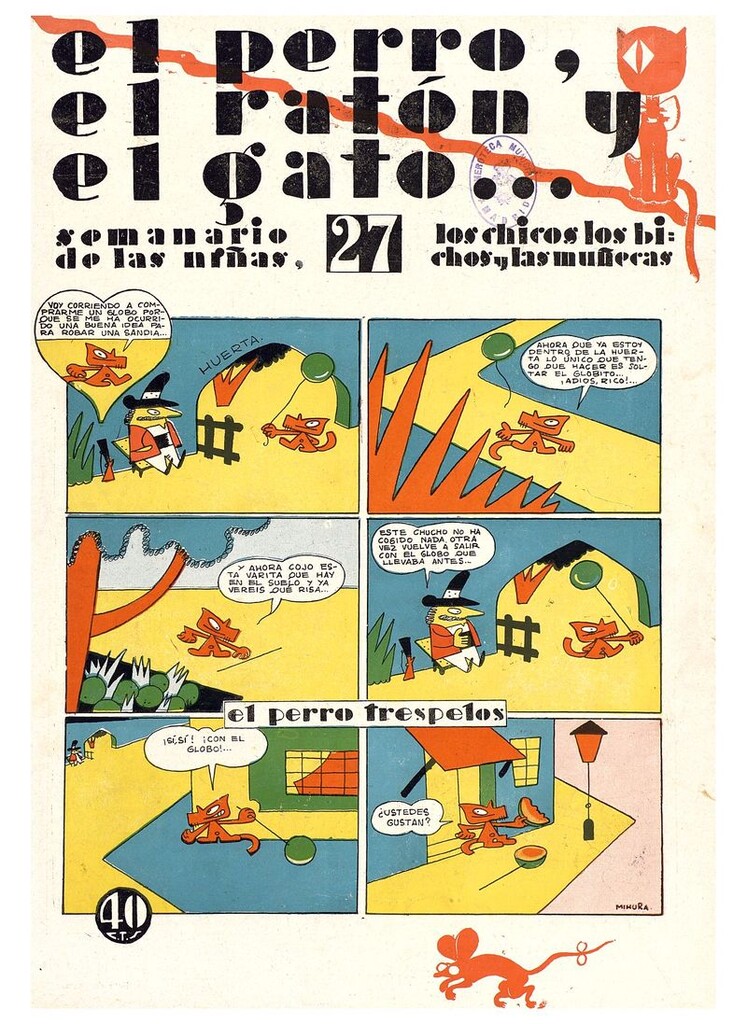 Miniatura de El perro, el ratón y el gato. Nº27. 29 de noviembre de 1930