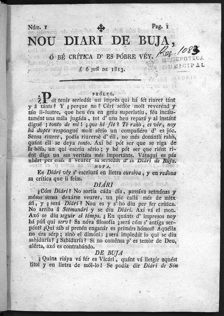 Miniatura de Nou Diari de Buja del día 6 de Junio de 1813