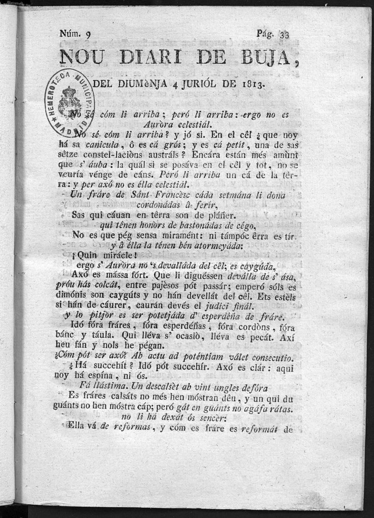 Miniatura de Nou Diari de Buja del día 4 de Julio de 1813