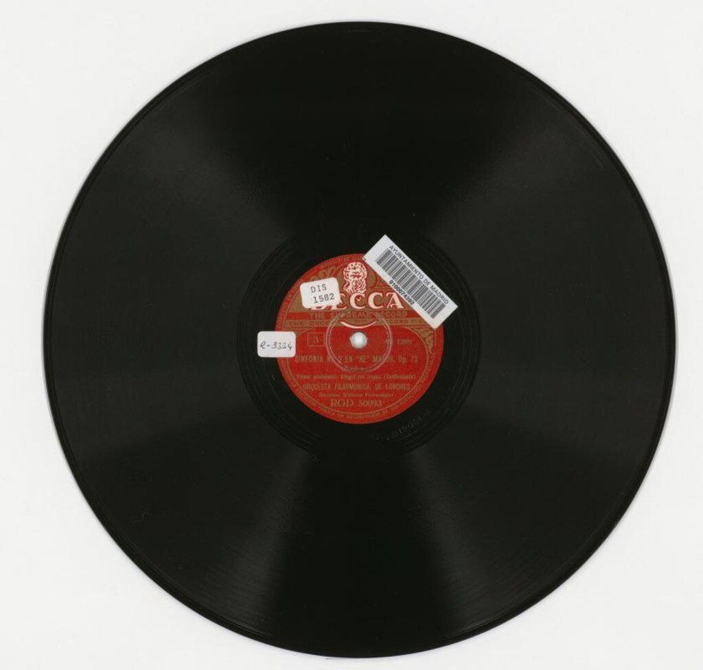 Miniatura de Sinfonía nº 2 en re mayor, op. 73. Disco 1. Cara A