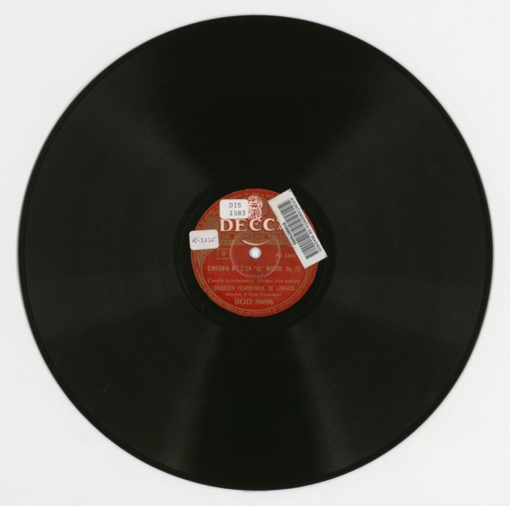 Miniatura de Sinfonía nº 2 en re mayor, op. 73. Disco 2. Cara A