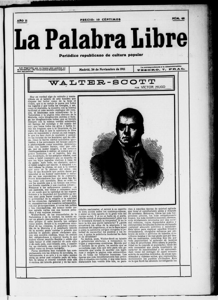 Miniatura de La Palabra Libre : periódico republicano de cultura popular del 26 de noviembre de 1911, nº 48