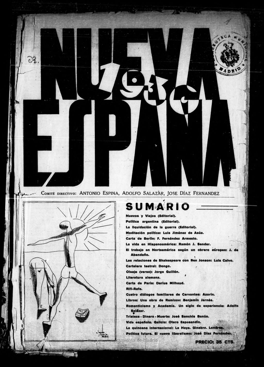 Miniatura de Nueva España del 30 de enero de 1930, nº 1