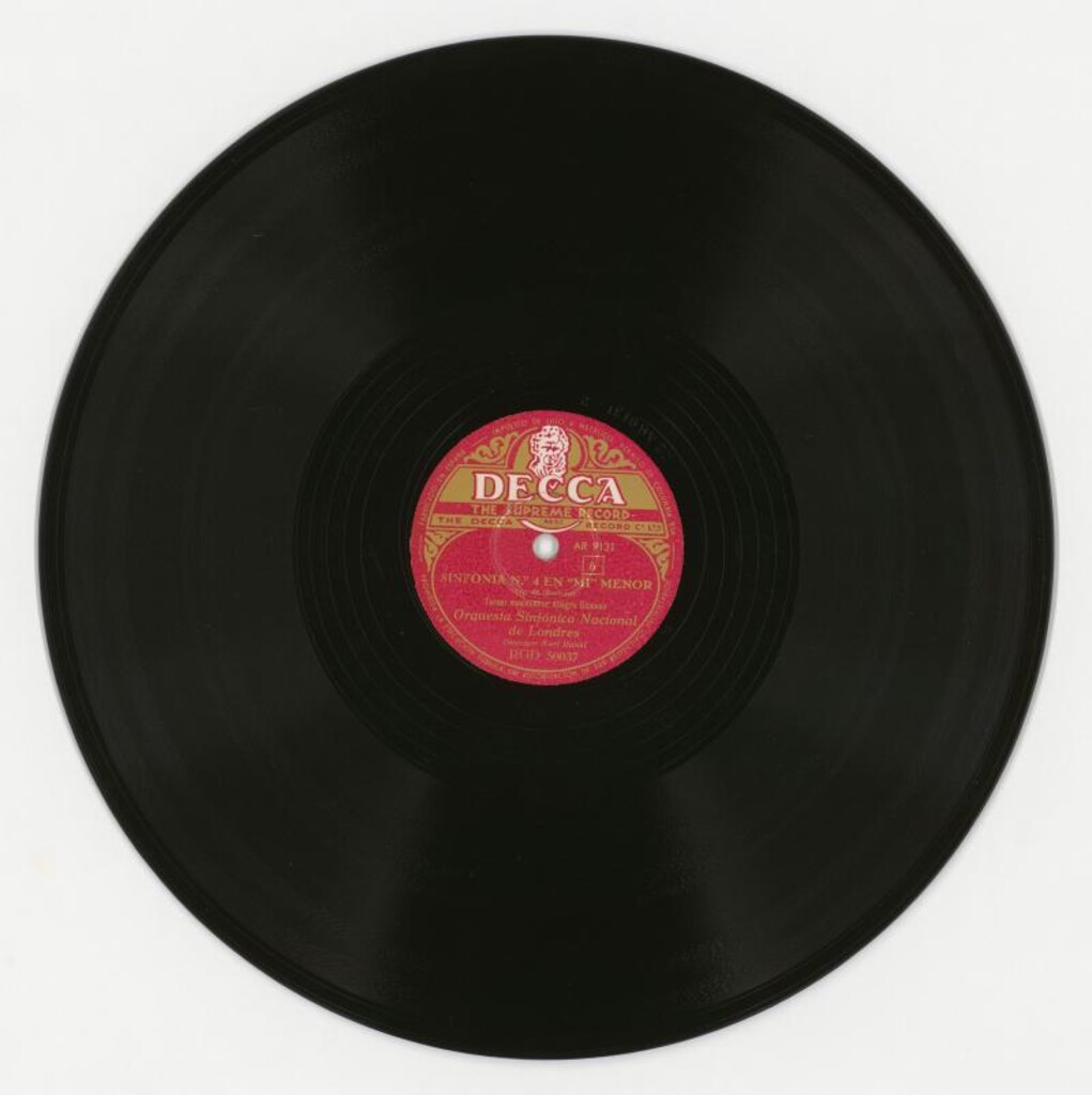 Miniatura de Sinfonía nº 4 en mi menor, op. 98. Disco 2, cara B