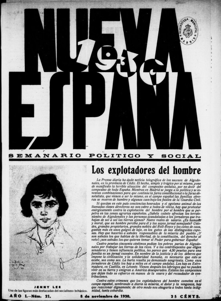 Miniatura de Nueva España del 8 de noviembre de 1930, nº 21