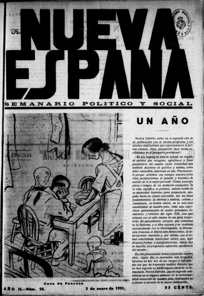 Miniatura de Nueva España del 2 de enero de 1931, nº 28