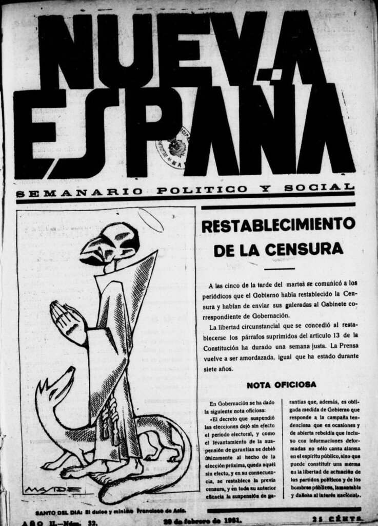 Miniatura de Nueva España del 20 de febrero de 1931, nº 32