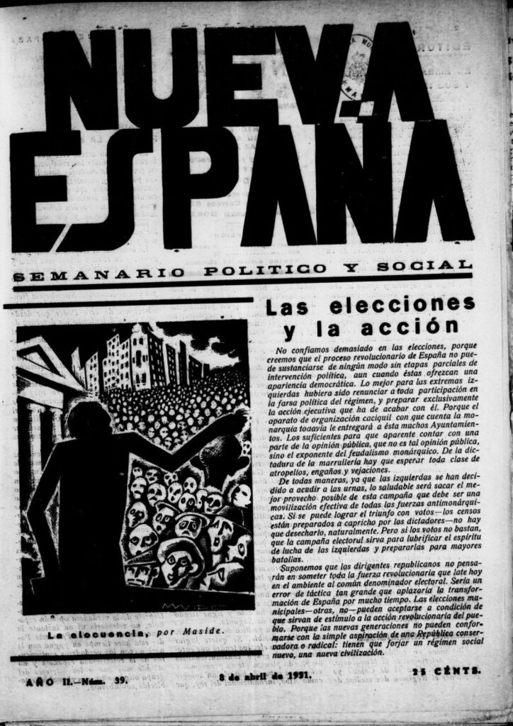 Miniatura de Nueva España del 8 de abril de 1931, nº 39