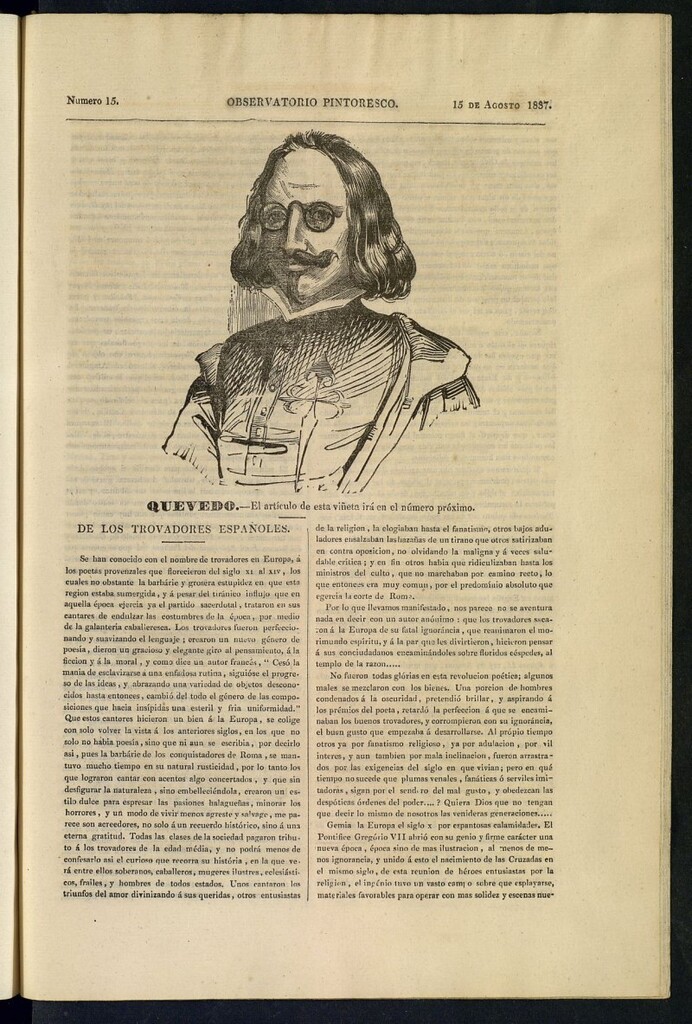 Miniatura de El Observatorio Pintoresco de 15 de agosto de 1837, nº 15