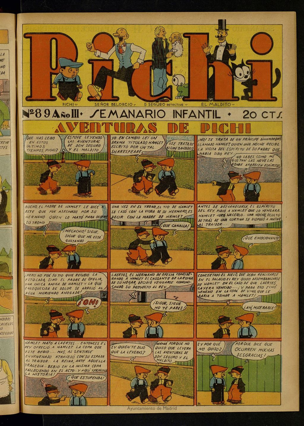 Miniatura de Pichi: semanario infantil del 12 de junio de 1932, nº 89