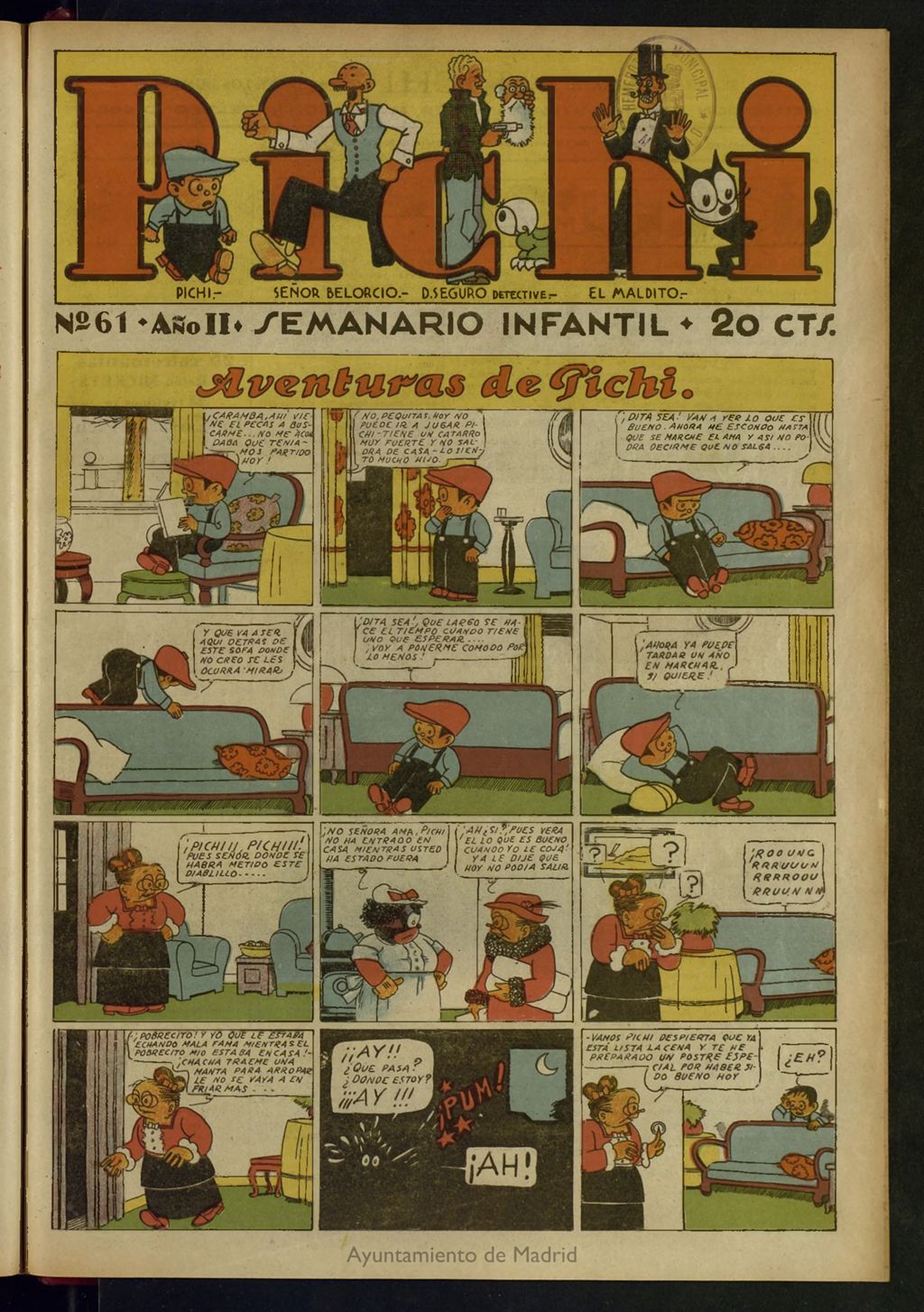 Miniatura de Pichi: semanario infantil del 29 de noviembre de 1931, nº 61