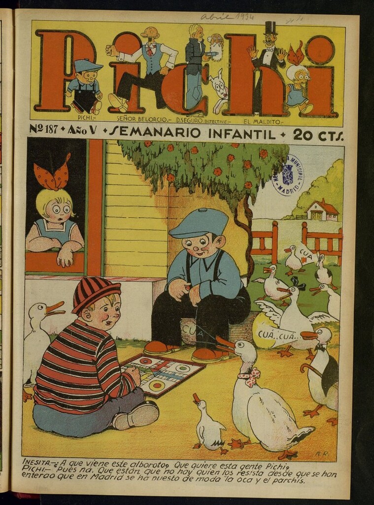 Miniatura de Pichi: semanario infantil del 6 de mayo de 1934, nº 187