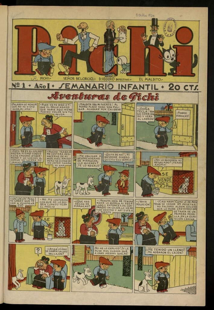 Miniatura de Pichi: semanario infantil del 5 de octubre de 1930, nº 1