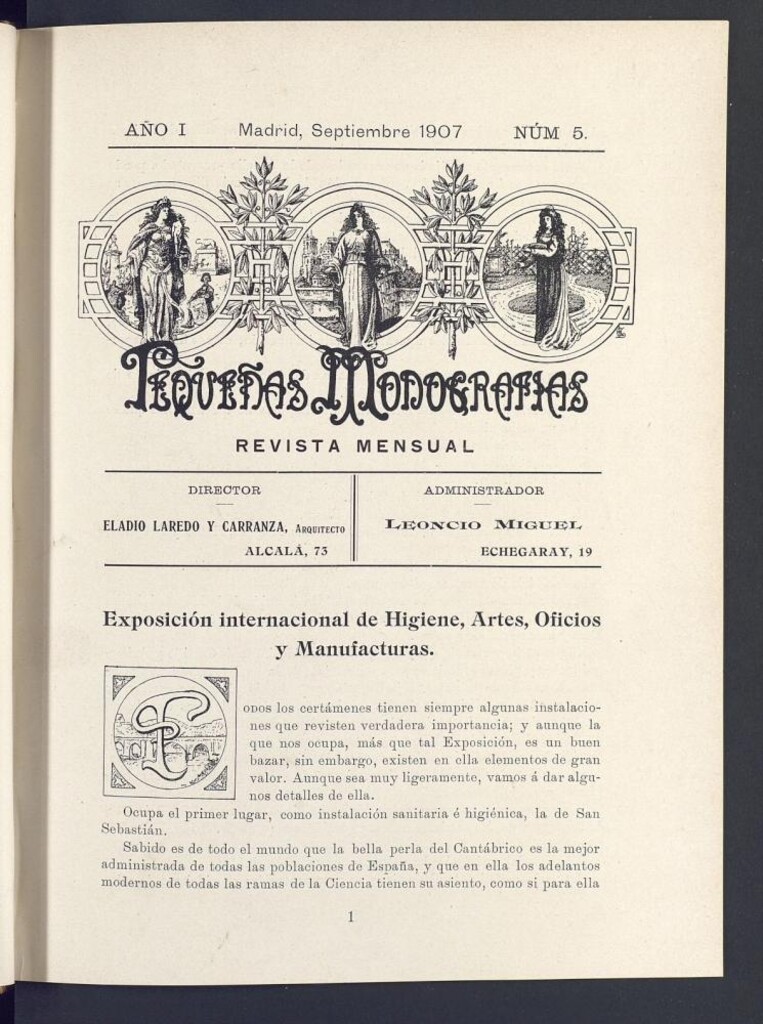Miniatura de Pequeñas Monografías : revista mensual de septiembre de 1907, nº 5