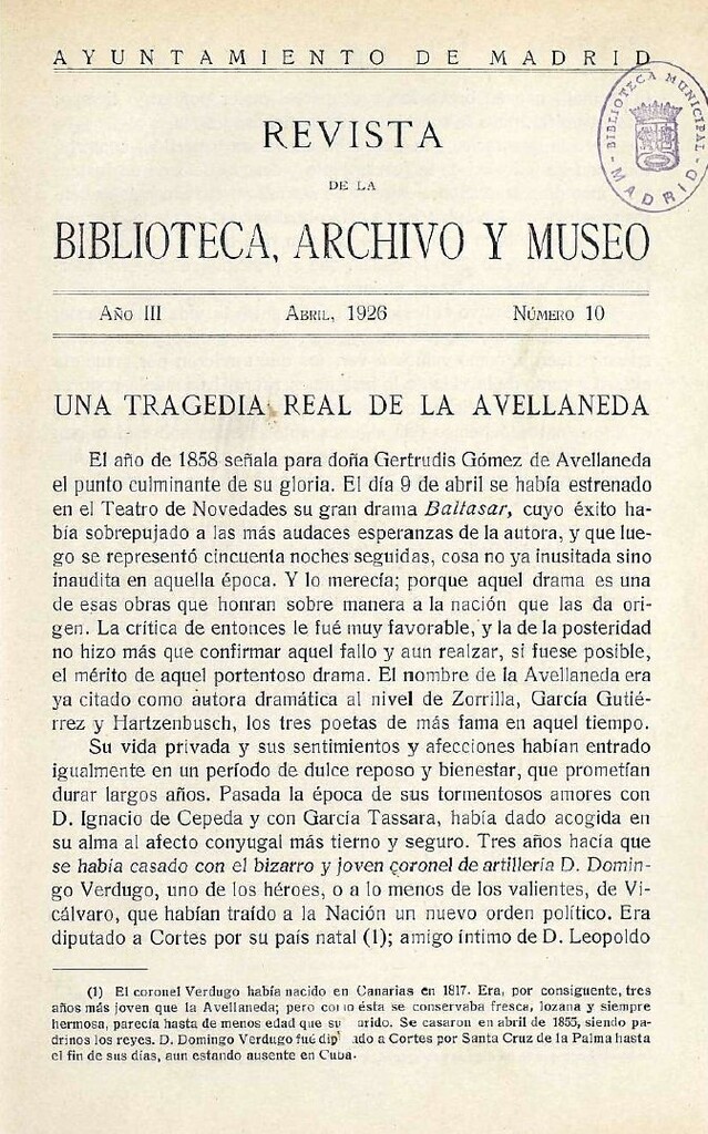 Miniatura de Revista de la biblioteca, archivo y museo. Abril, 1926, número 10
