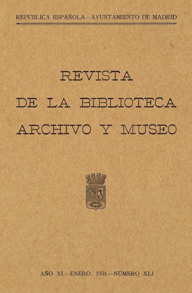 Miniatura de Revista de la biblioteca, archivo y museo. Enero, 1934, número 41