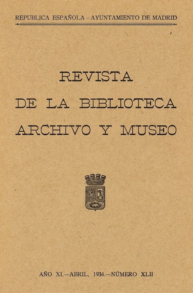 Miniatura de Revista de la biblioteca, archivo y museo. Abril, 1934, número 42