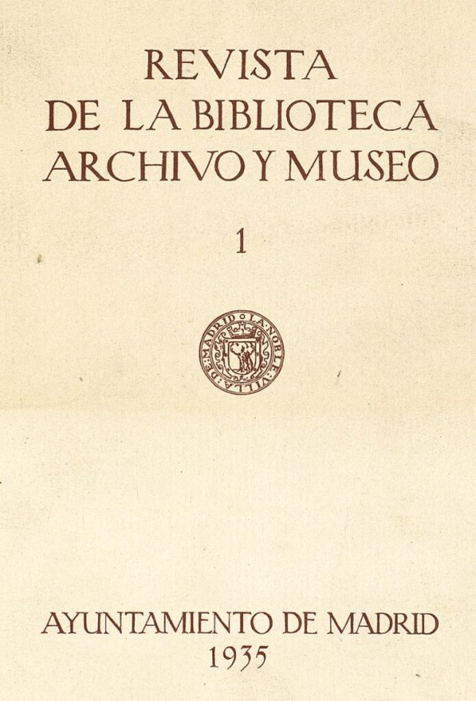 Miniatura de Revista de la biblioteca, archivo y museo. Enero, 1935, número 45