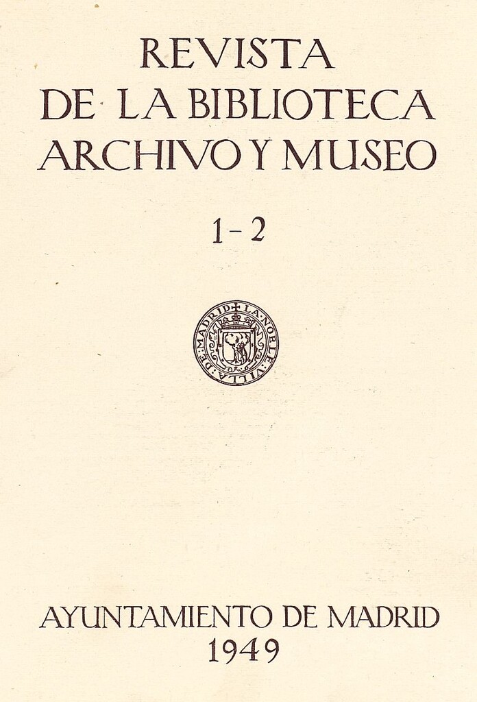 Miniatura de Revista de la biblioteca, archivo y museo. 1949, I y II. Número 58