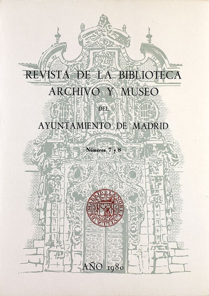 Miniatura de Revista de la biblioteca, archivo y museo. 1980. Números 7 y 8