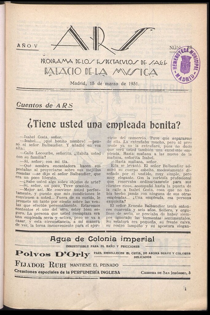 Miniatura de A.R.S, 15 de marzo de 1931