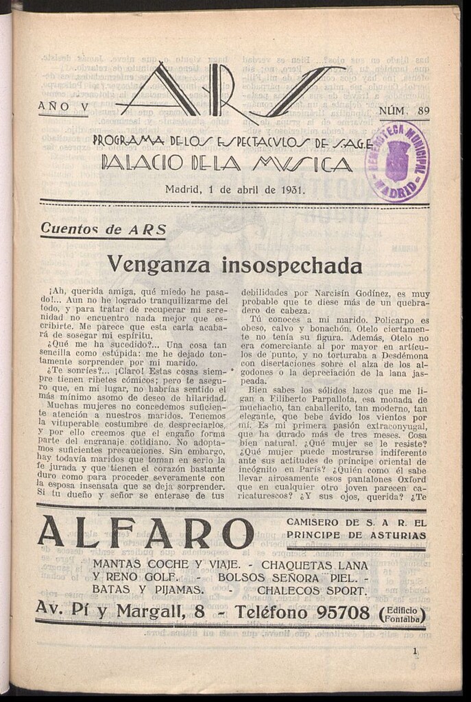 Miniatura de A.R.S, 1 de abril de 1931