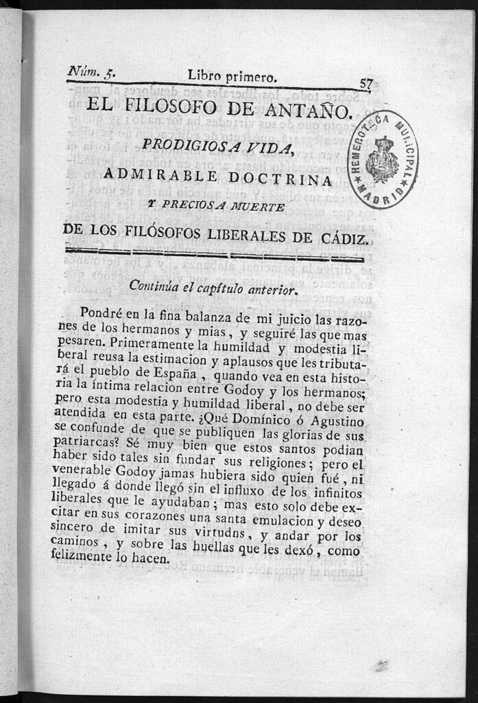 Miniatura de Prodigiosa vida, admirable doctrina, preciosa muerte de los venerables hermanos los filósofos liberales de Cádiz... / por D.F.A. y B. Número 5