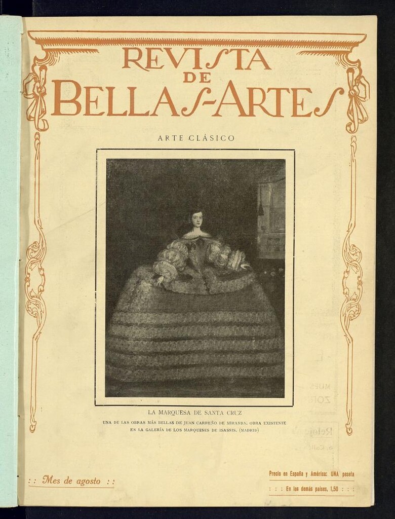 Miniatura de Revista de Bellas Artes de agosto de 1922. Número 10