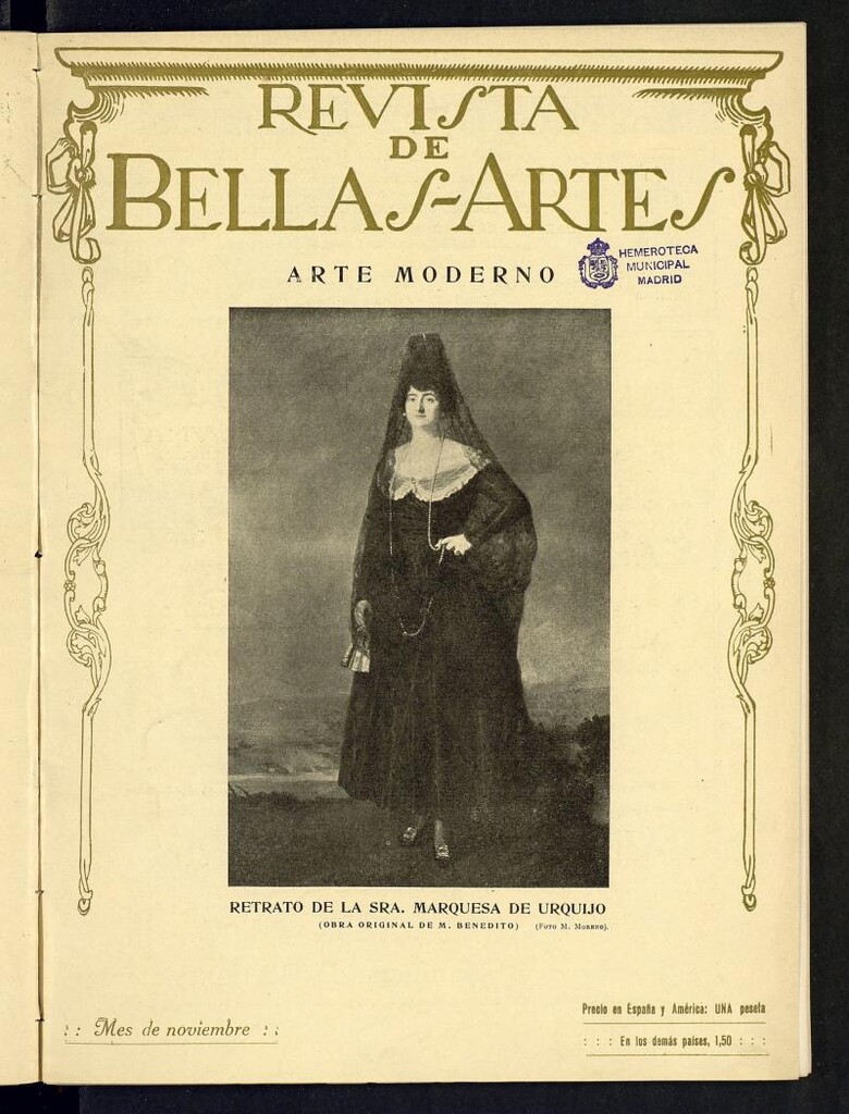 Miniatura de Revista de Bellas Artes de noviembre de 1922. Número 13