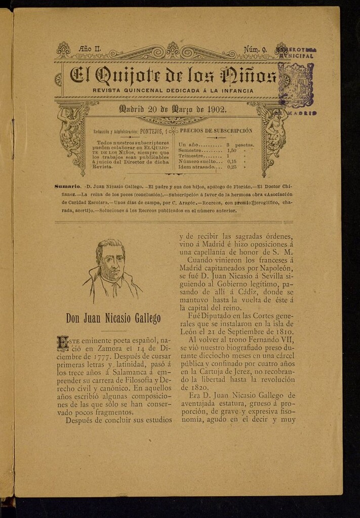 Miniatura de El Quijote de los Chicos de 20 de marzo de 1902, nº 9