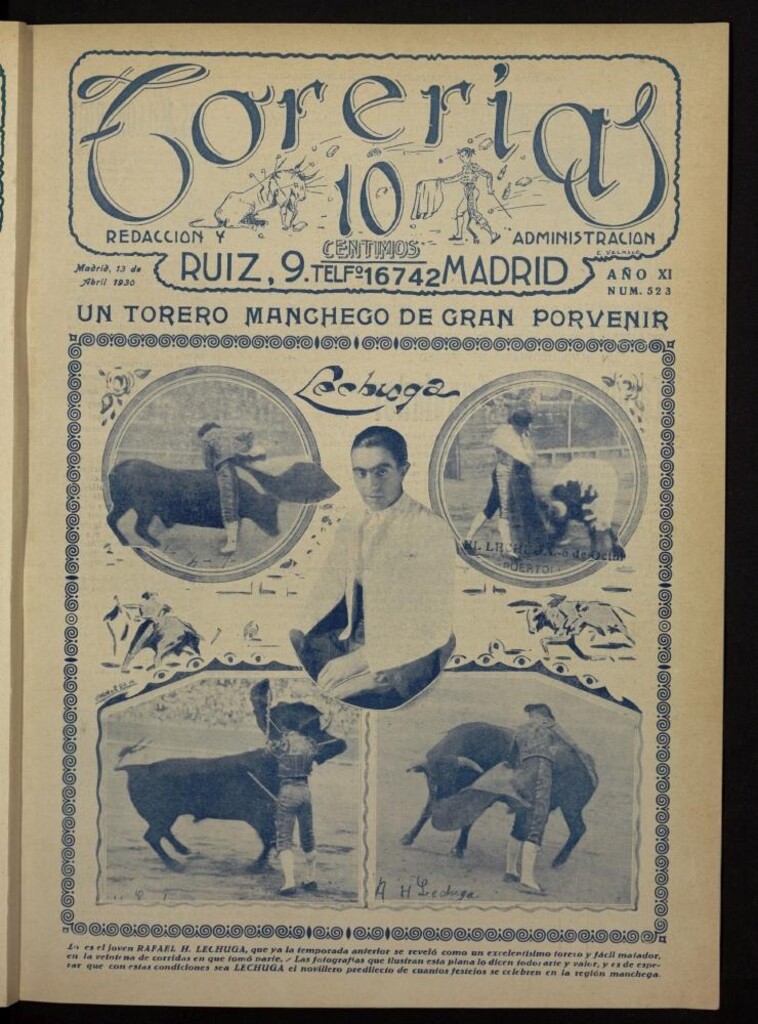 Miniatura de Torerías del 13 de abril de 1930, nº 523