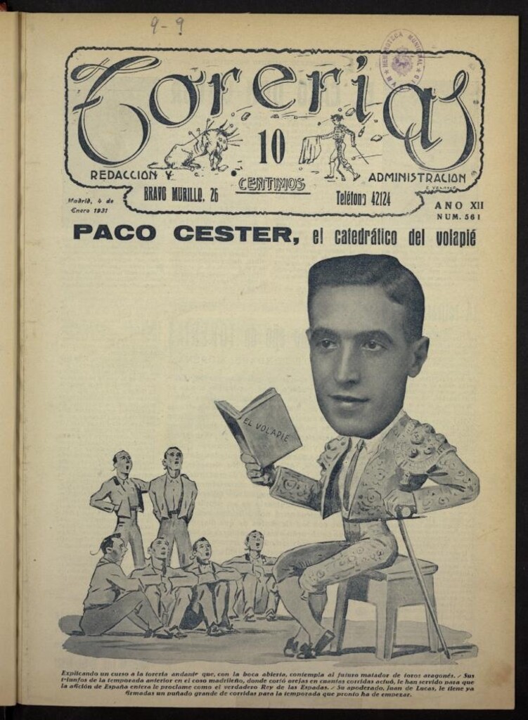 Miniatura de Torerías del 4 de enero de 1931, nº 561