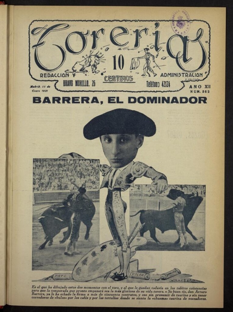 Miniatura de Torerías del 11 de enero de 1931, nº 562