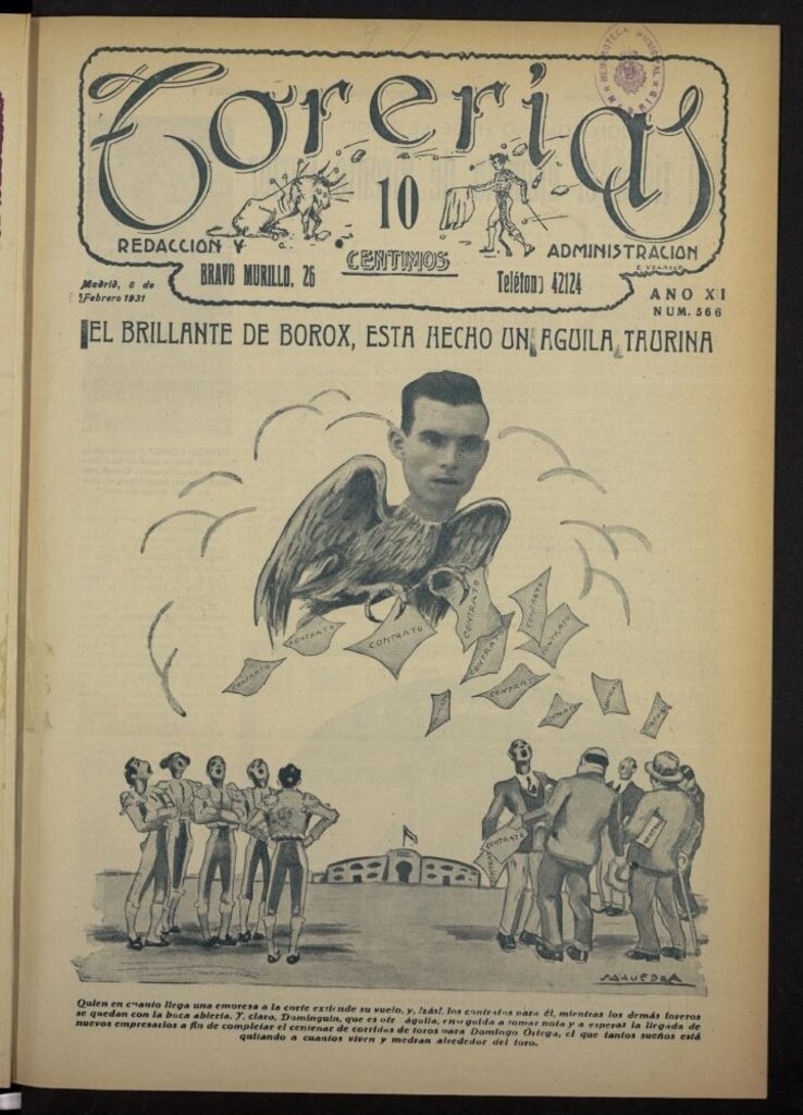 Miniatura de Torerías del 8 de febrero de 1931, nº 566