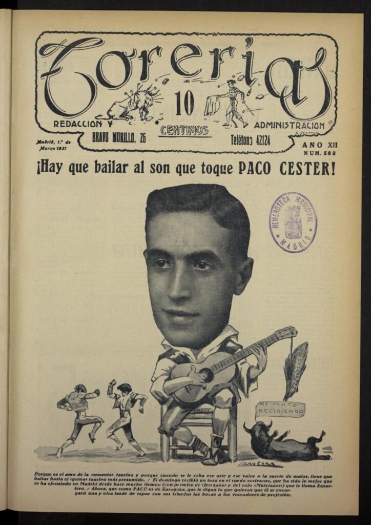 Miniatura de Torerías del 1 de marzo de 1931, nº 569