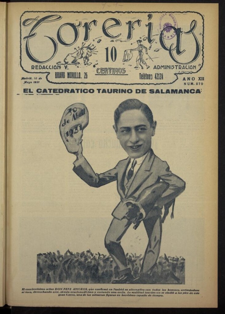 Miniatura de Torerías del 10 de mayo de 1931, nº 579